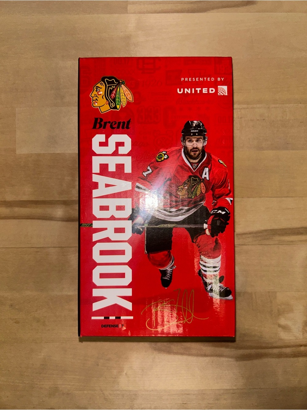 Brent Seabrook Chicago Blackhawks SGA Bobblehead NEW